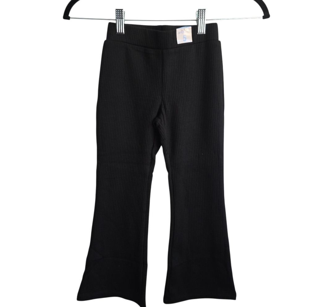 365 Kids Holiday Unicorn Long Sleeve Top and Black Ribbed Flared Leggings Set - Picture 2 of 7